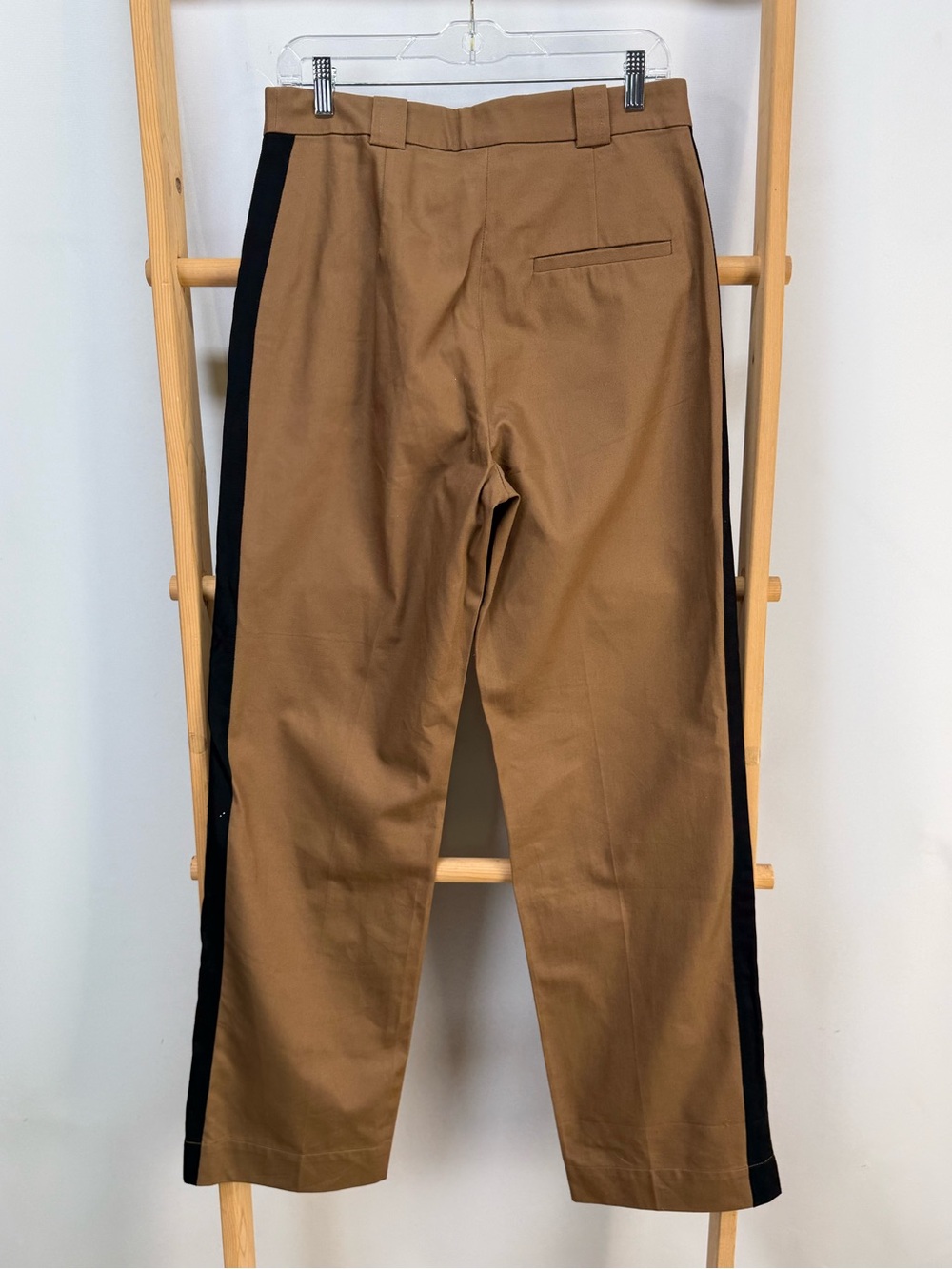 STOCKHOLM ATELIER & OTHER STORIES Brown side stripe High-Rise pants size 8 - Picture 10 of 16